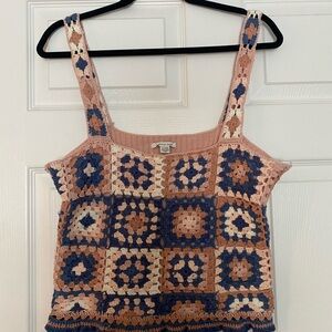 American Eagle Outfitters Quilted Crop Tank Top XL